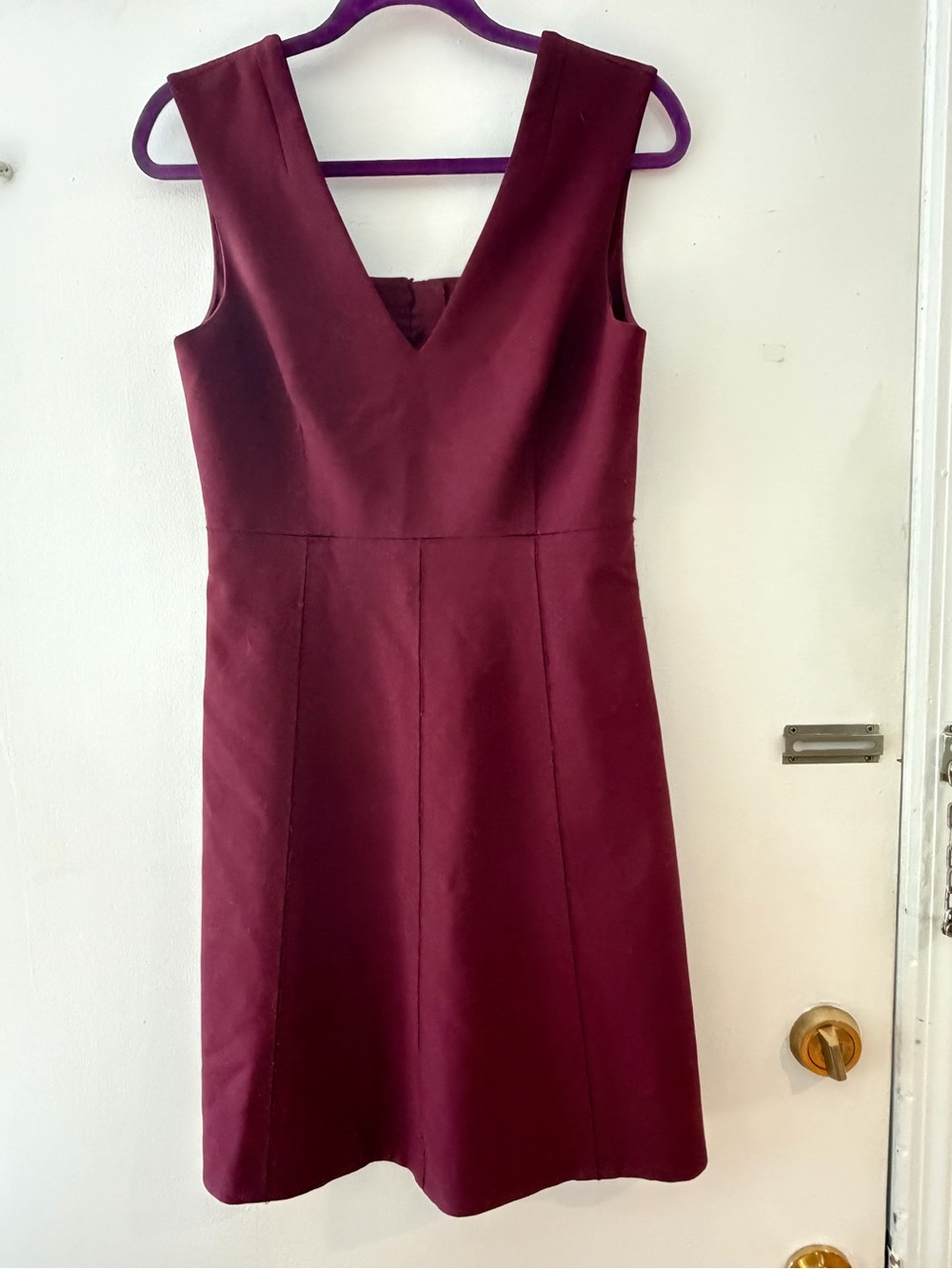 Elizabeth and James Sleeveless V-Neck Dress in Wine